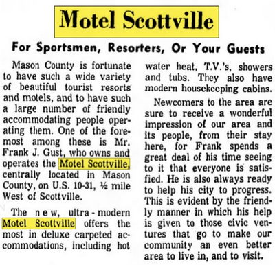 Motel Scottville - 1964 Article (newer photo)